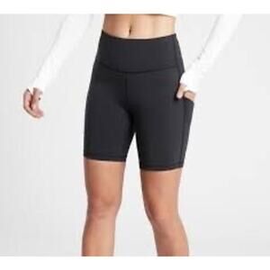 Athleta Shorts Womens XS Black Ultimate Stash Pocket 9” Biker Active